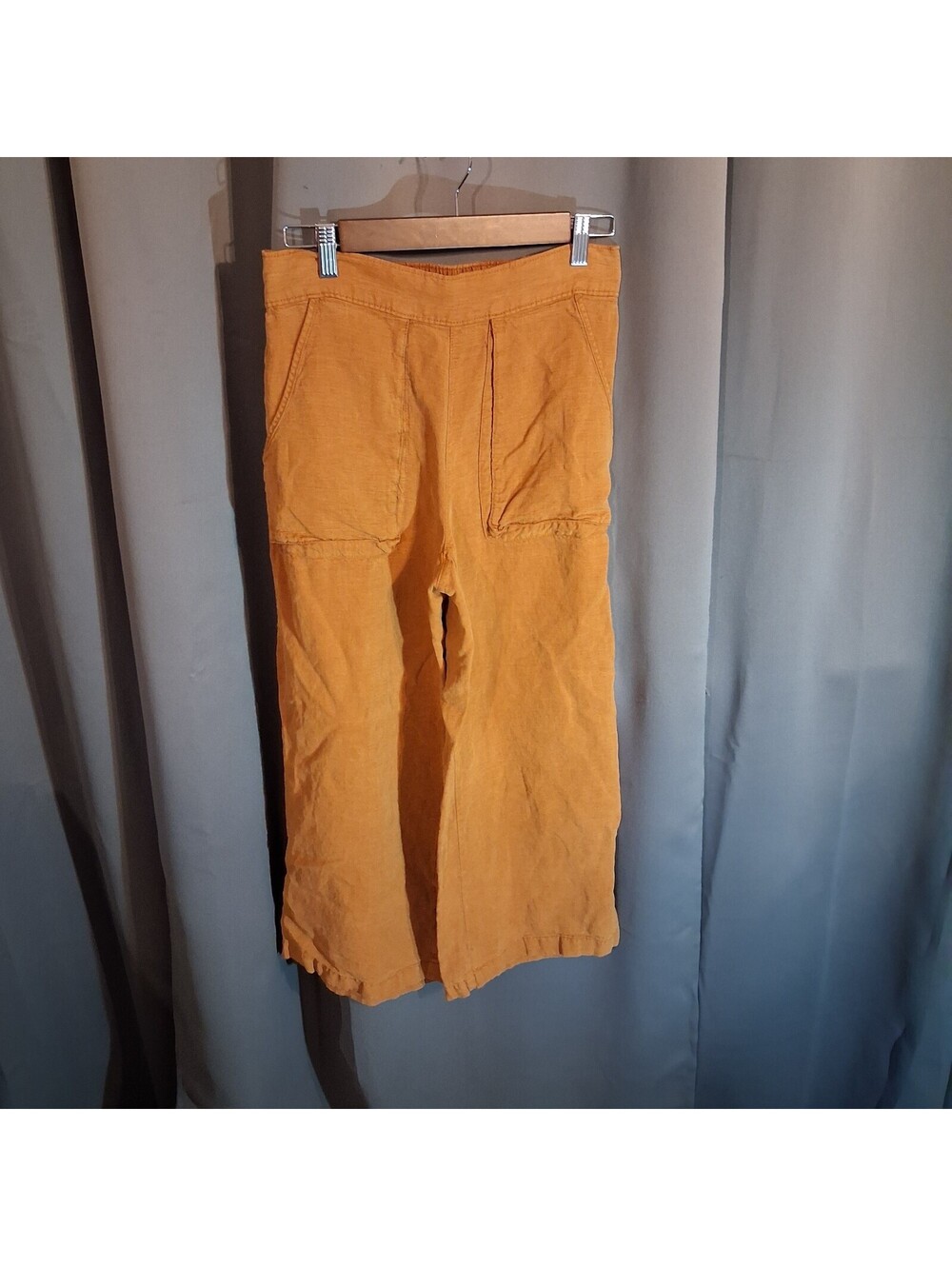 Cynthia Rowley Mustard Yellow Wide Leg Pants Size 5 - Picture 1 of 5